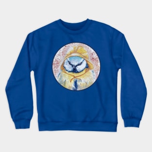 Watercolour Blue Tit Bird Painting  | Circle | Crewneck Sweatshirt